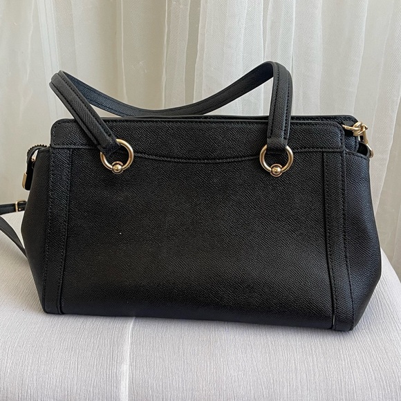 Coach Black Satchel with Gold Accents - Picture 4 of 4